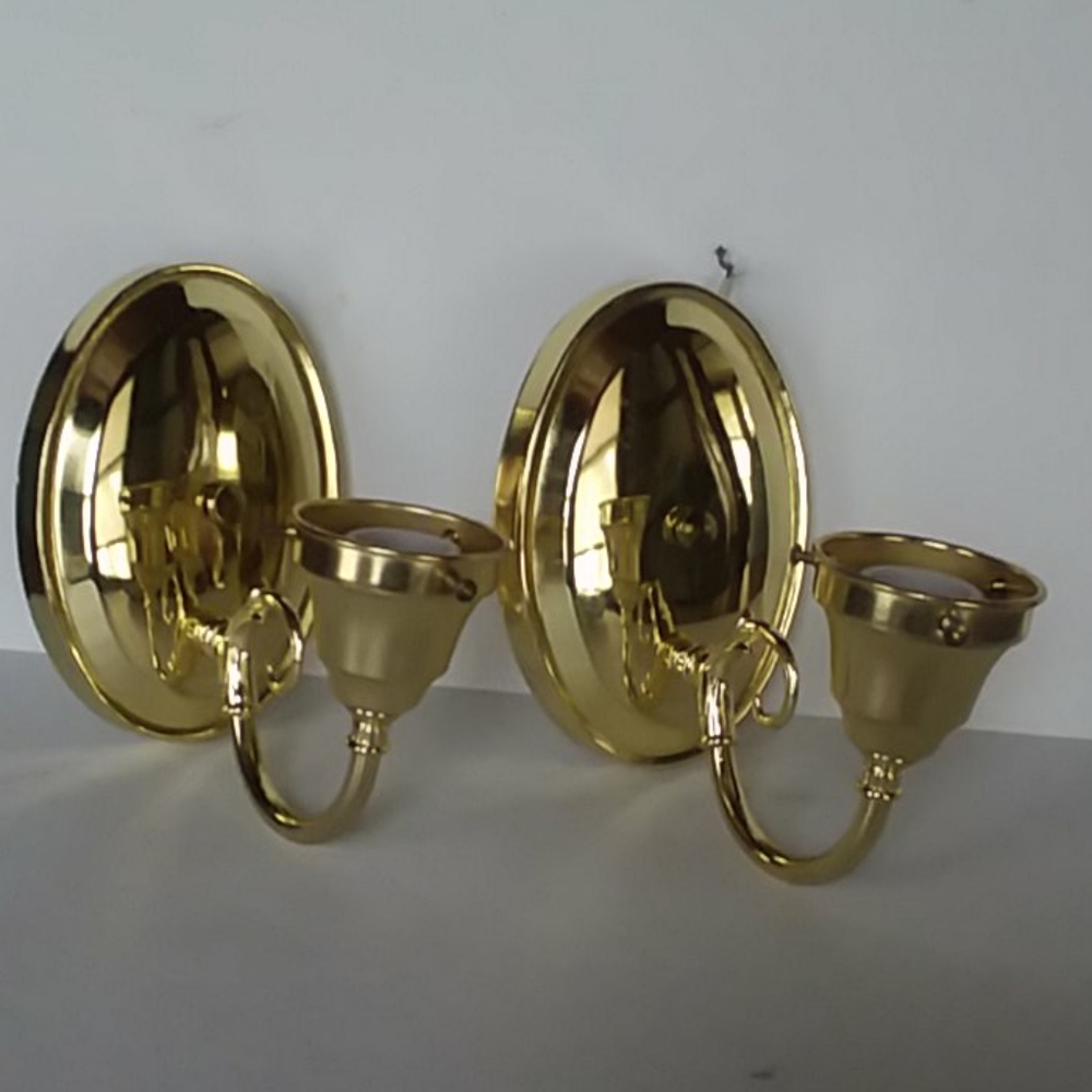 Pair of Brass Reproduction Sconces